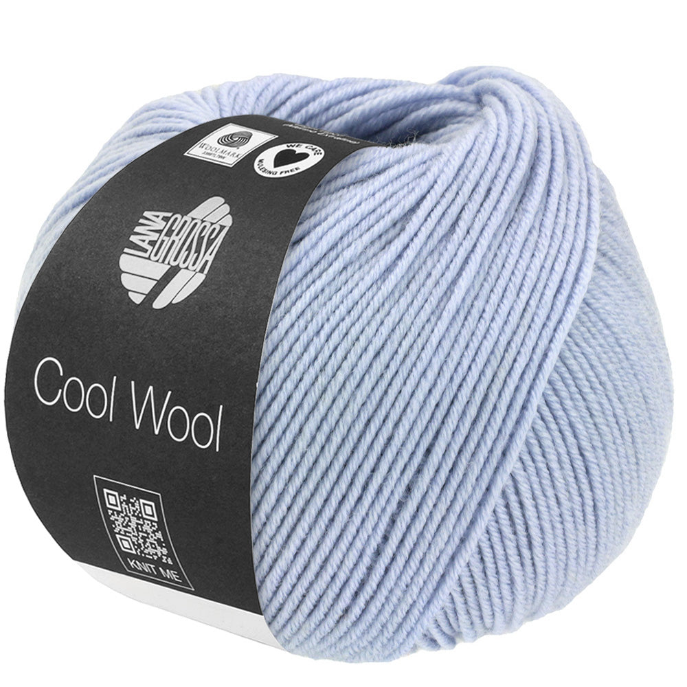 LANA GROSSA Cool Wool, Farbe 2119 Zartblau, ein Knäuel mit 50 g