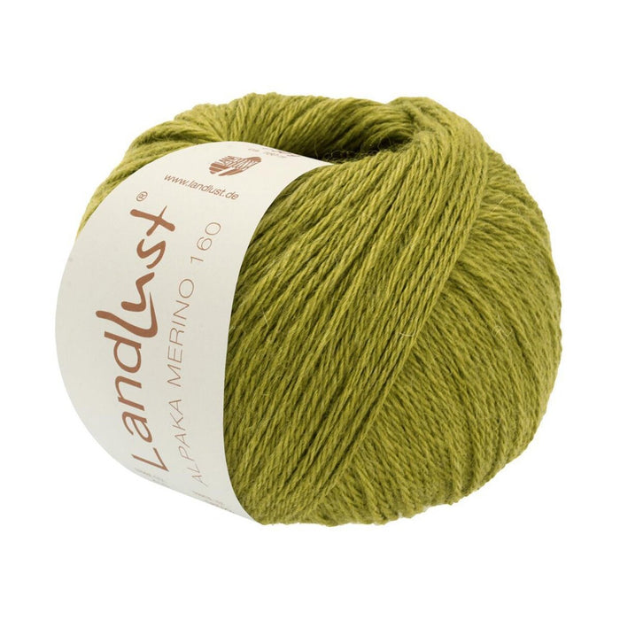 LANA GROSSA Landlust Alpaka Merino 160, Kiwigrün 443, 50 g / 160 m
